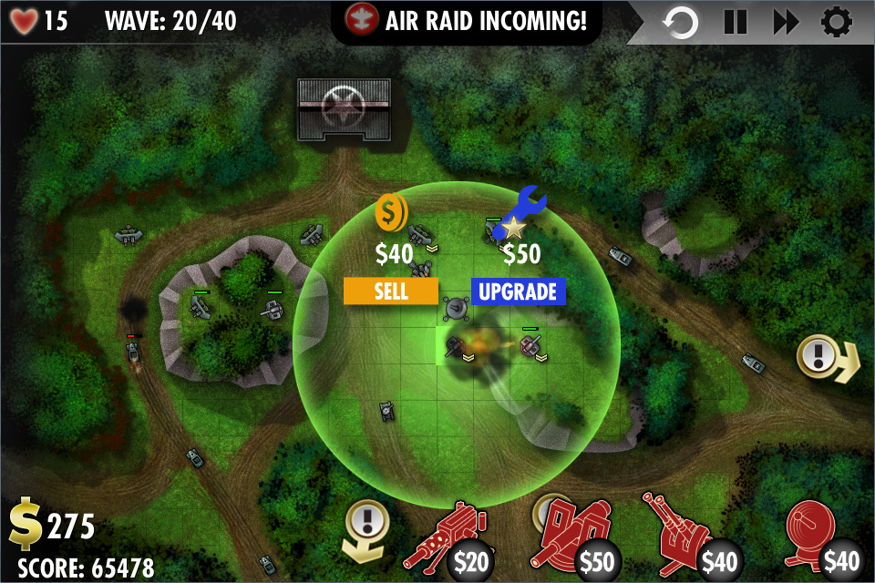iBomber Defense LITE Screenshot 3